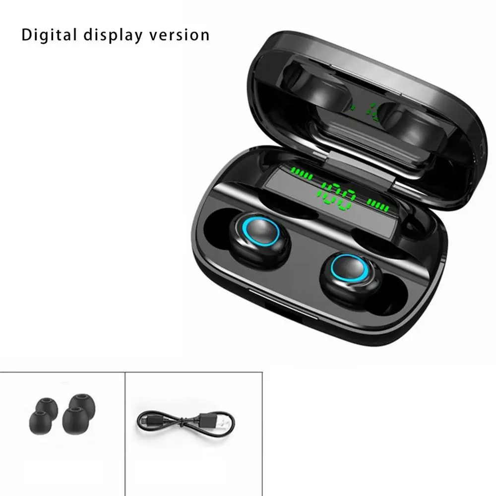S1 5 0 Stereo Intelligent Touching Wireless Bluetooth Earbud With LED Power Display Sports Computer Games Headphone