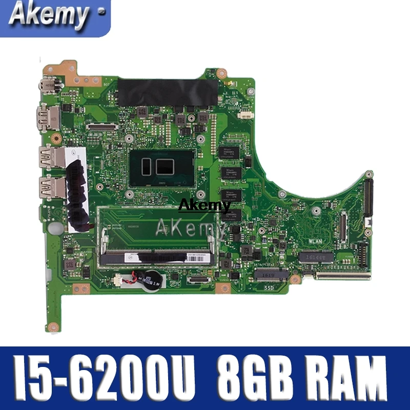 

FOR ASUS UX560UA-1B Q504UA Laptop Motherboard W/ I5-6200U CPU PN 60NB0BZ0-MB1300 8GB RAM DDR3 Test ok