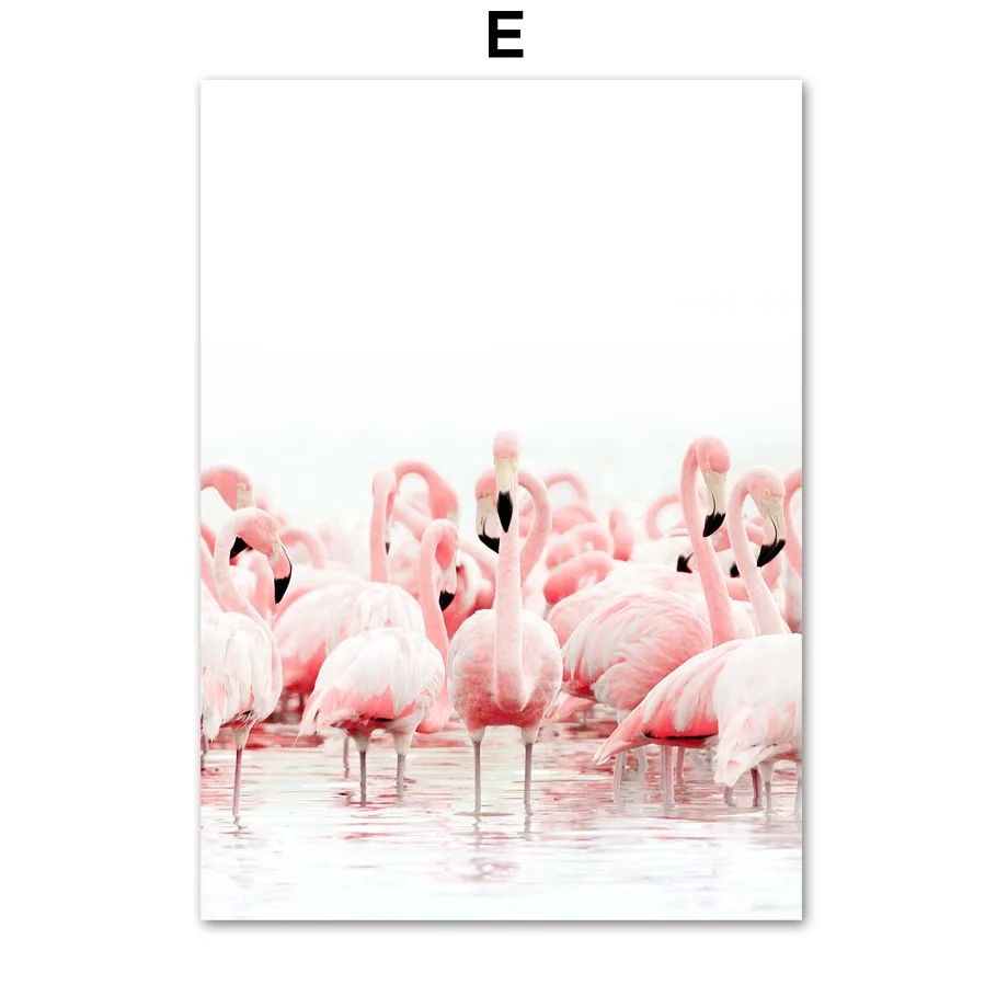 Pink-Beach-Flamingo-Palm-Tree-Surfboard-Wall-Art-Canvas-Painting-Nordic-Posters-And-Prints-Wall-Pictures (7)