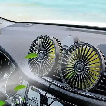 

Portable Desktop Double-head Car Fan USB Rechargeable Personal Multipurpose Automobile Air Circulating Cooling Air Tool