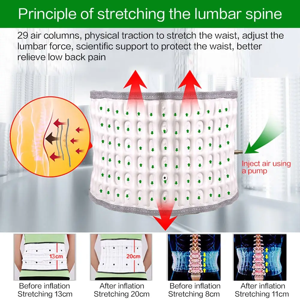 Семейный унисекс пояс для облегчения спины, поясничный пояс, поддерживающий пояс, поясничный пояс, тяговый пояс, поясничный бандаж, обезболивающий массажер, забота о здоровье