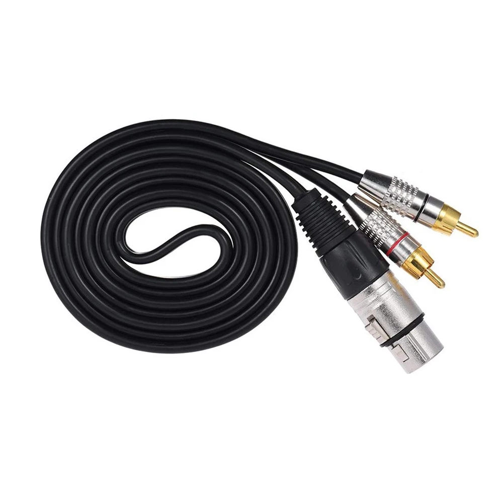 MOWU аудио RCA кабель папа 2 XLR 3 Pin пушечный усилитель смесительная втулка av двойной