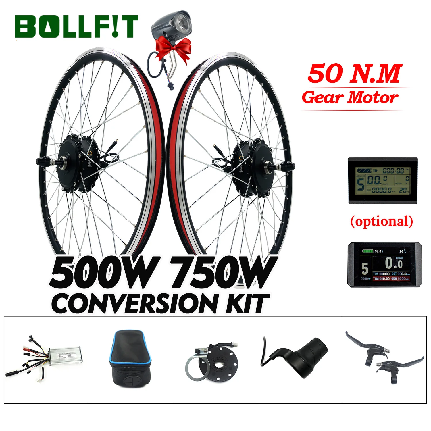 Комплект для переоборудования колес BOLLFIT 36 в 48 500 Вт 750 мотор ступицы заднего хода