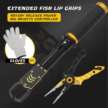 

TUNALA Extended Fish Lip Grips Pliers Set Saltwater 25/30 KG Fish Controller Grabber Clamp Aluminium Fishing Tackle Equipments