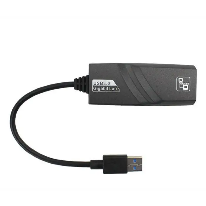 USB3.0 сетевой адаптер Ethernet USB 10/100/1000 Мбит/с 0,075 кг для RJ-45 черный RJ45