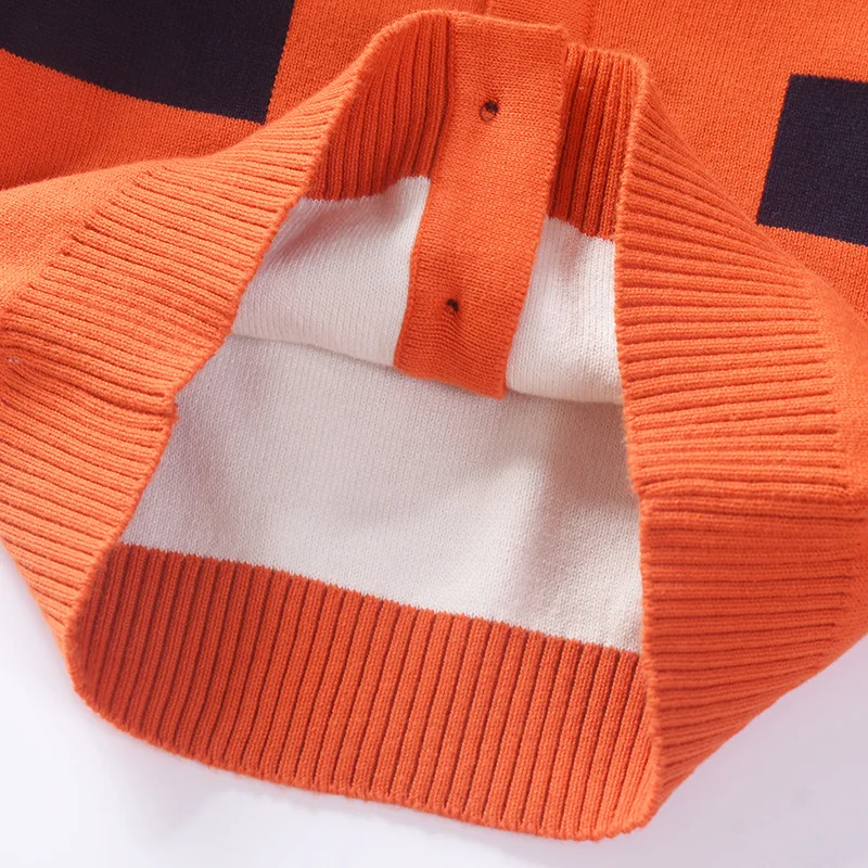 

Male Baby Knitted Cardigan 19 Fall And Winter Clothes New Style BOY'S Western Style Stripes Sweater V-neck Double Layer Kids' Sw