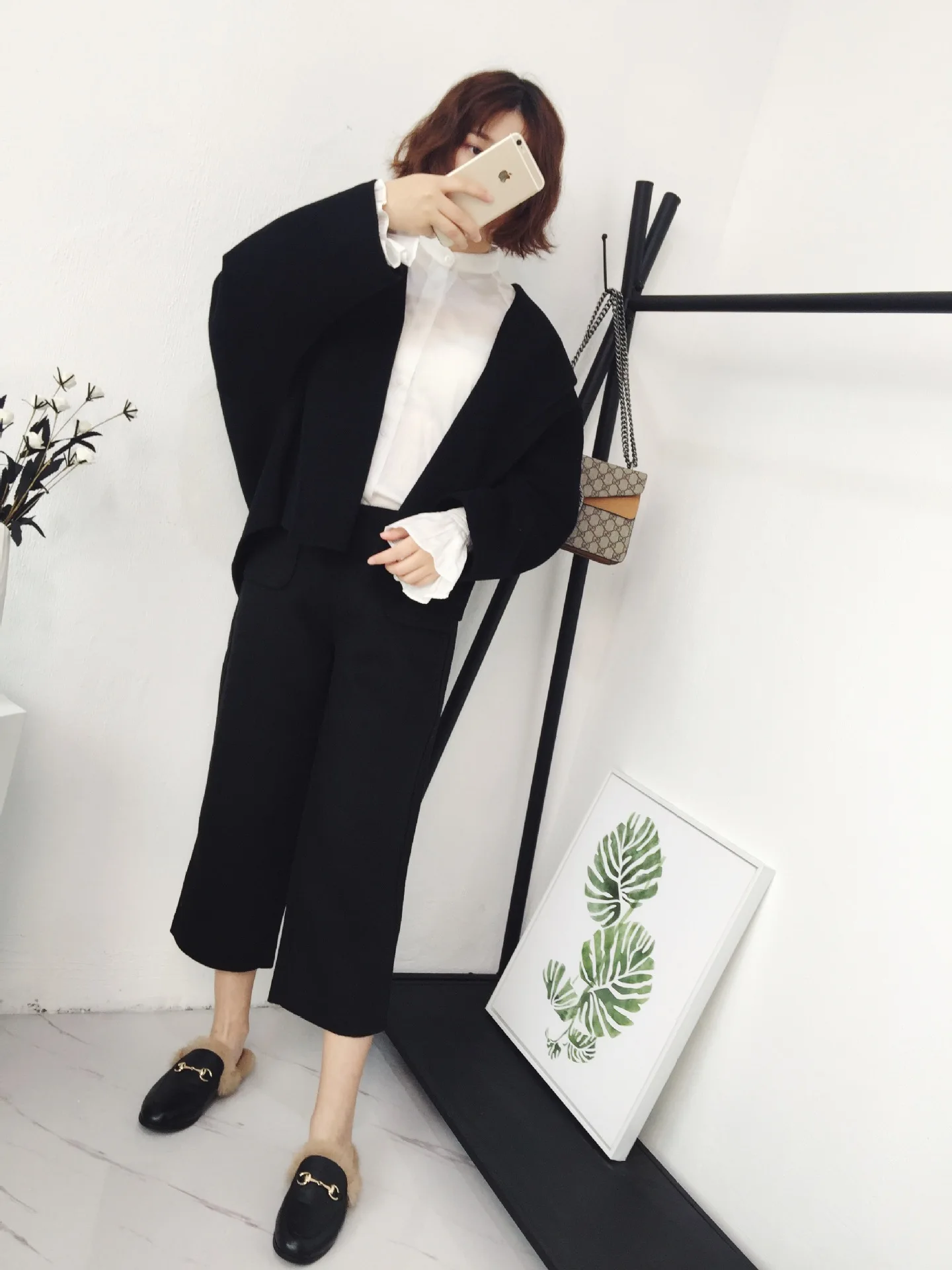 High Quality Elegant Lady Double-sided Cashmere Wool Coat Loose Casual Windproof Feminine Coat Long Sleeve Winter Long Cardigans