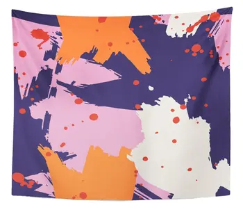 

Paint Bright with Splashes of Paint Abstract with Ink Splatter Splatter Tapestry Wall Hanging Polyester Fabric for Bedroom
