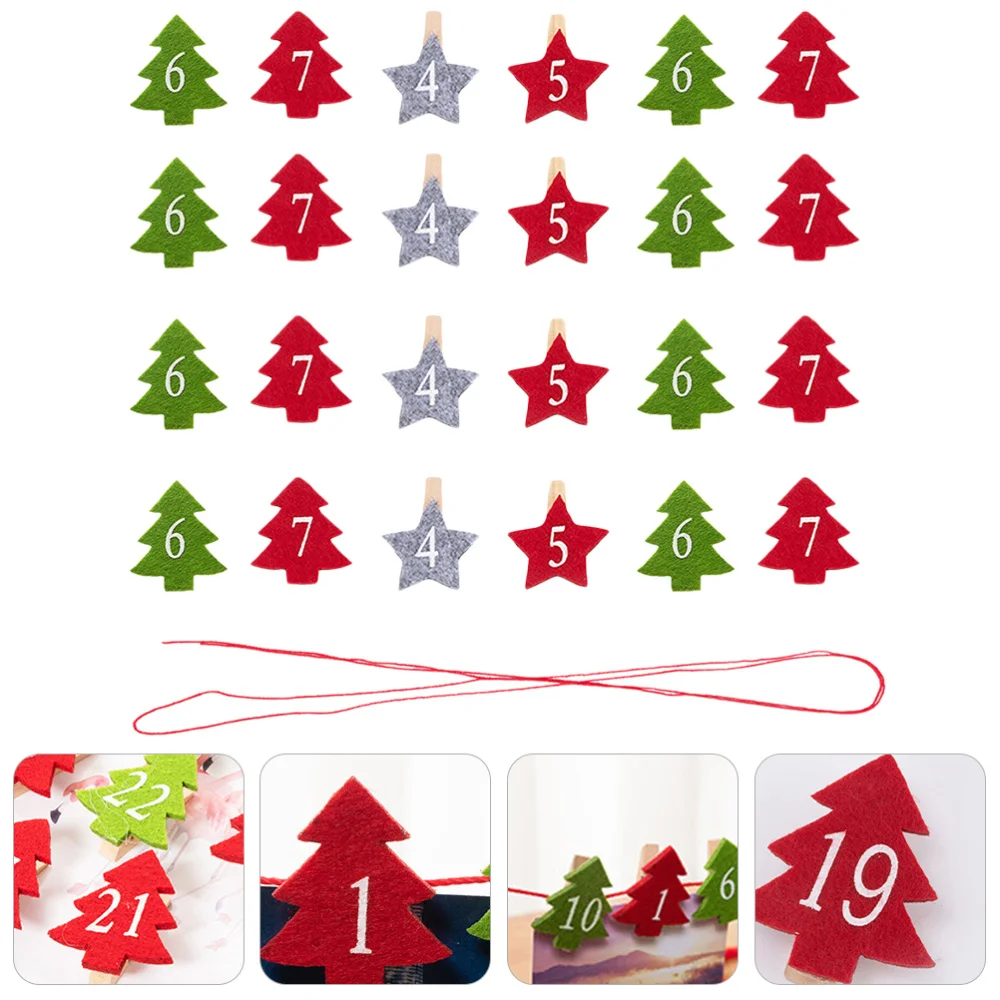 

48pcs Exquisite Photo Clip Christmas Ornament Digital Clip Festival Clip
