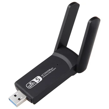 

USB WiFi1200Mbps Wireless Network Card with 3DBi High Gain Antenna Suitable for PC Desktops Etc