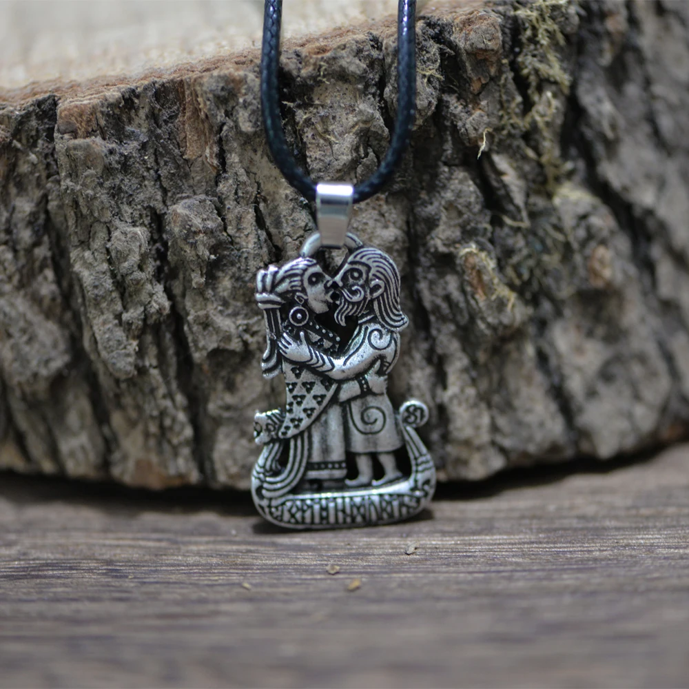 

LANGHONG 10 шт. Норвежское ожерелье викингов для женщин любителей поцелуй викингов для девочек