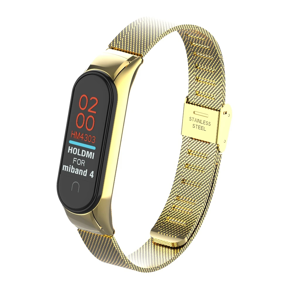 for mi band 3 4 Металлический ремешок для Xiaomi mi 4 3 браслет из нержавеющей стали для Xiaomi mi 4 3 браслет для mi Band 4 - Цвет: for mi band 3 4