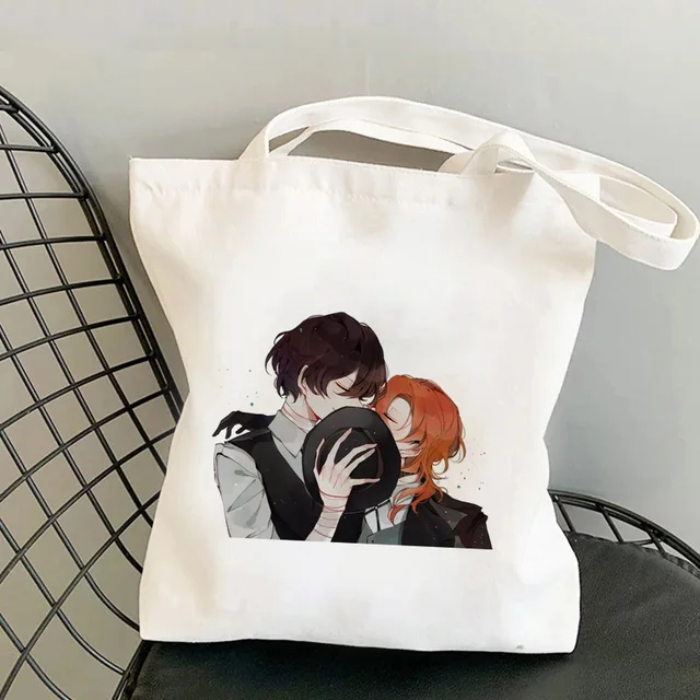 Japan Anime Bungou Stray Dogs Chuuya Nakahara Osamu Dazai Handbags Shoulder Bags Casual Shopping Girls Handbag Women Canvas Bag B147
