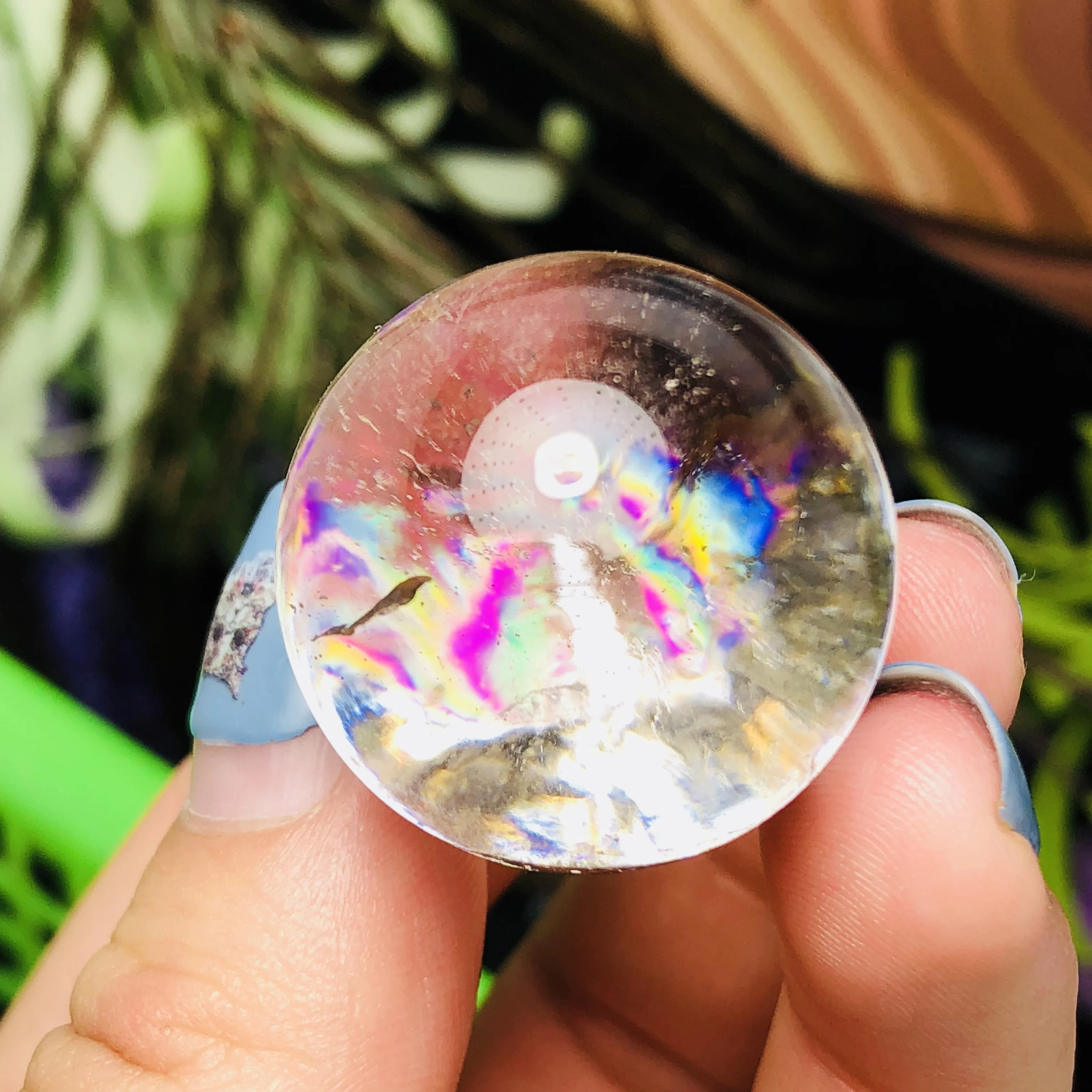Unique!Nature forms green ghost forest crystal beads, beautiful crafts