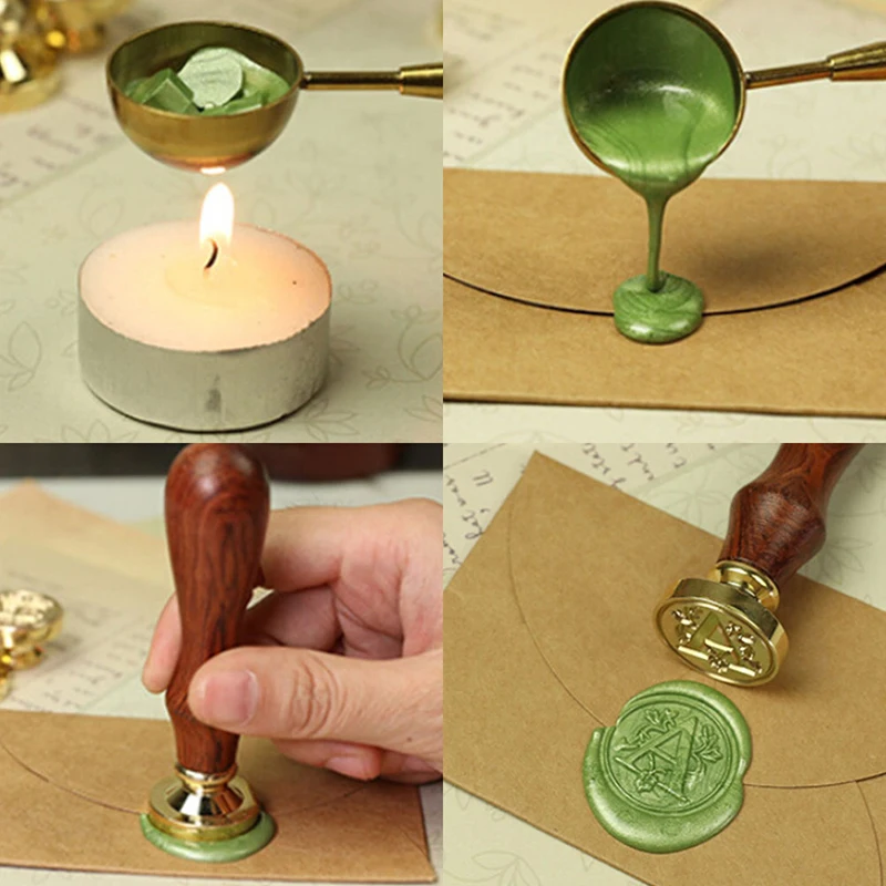Octagon Seal Wax Stamps Greeting Card Seal Wedding Invitation Envelope Seal Mixed Color Pack 100pcs