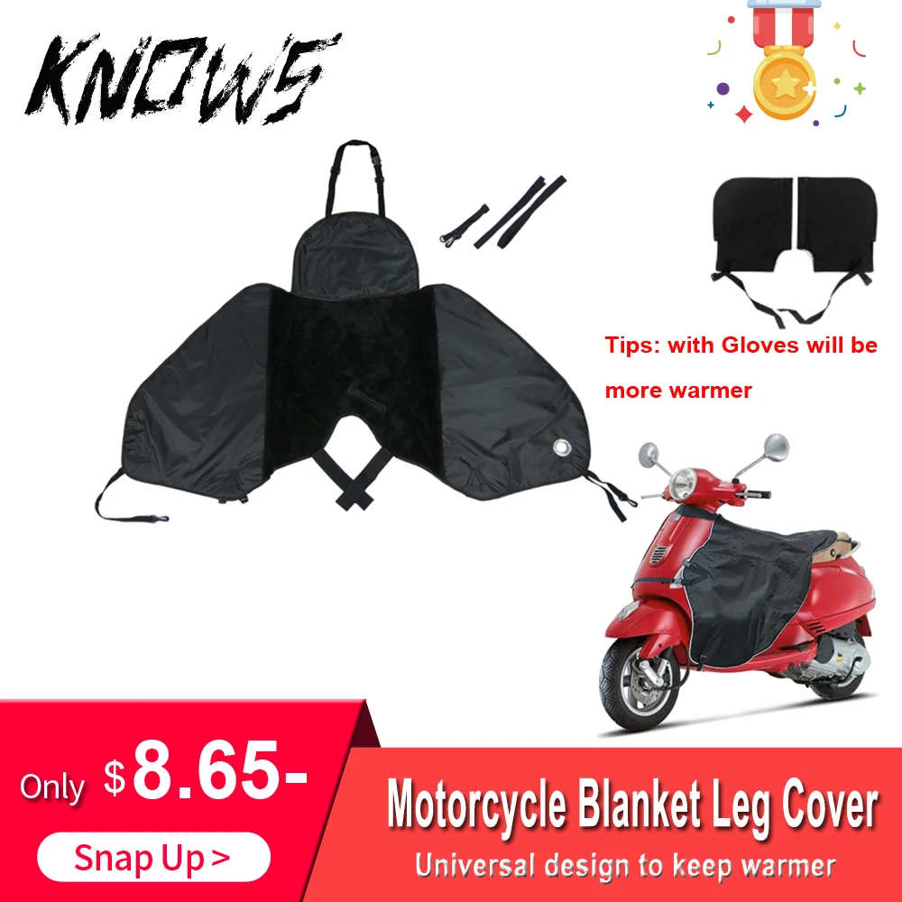 

Motorcycle Blanket Knee Warmer Leg Cover For Scooters Rain Wind Protection Waterproof Winter Quilt Thick Warmer Gloves Universal