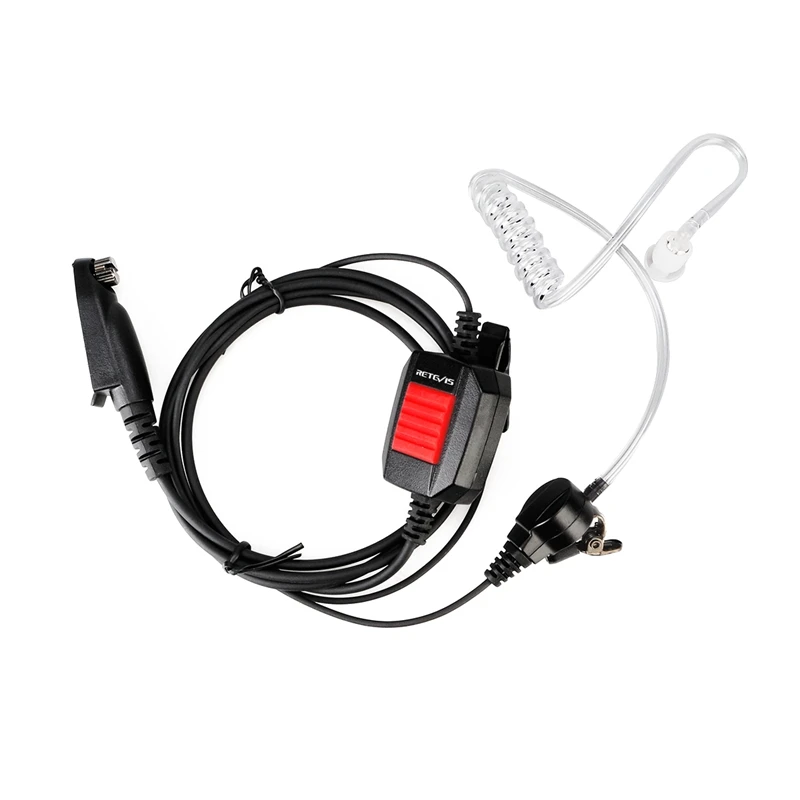 Retevis EA110M 6Pin Stylus PTT Mic Earpiece Covert Air Tube and IP66 Waterproof Headset for GP328 Plus C9086A