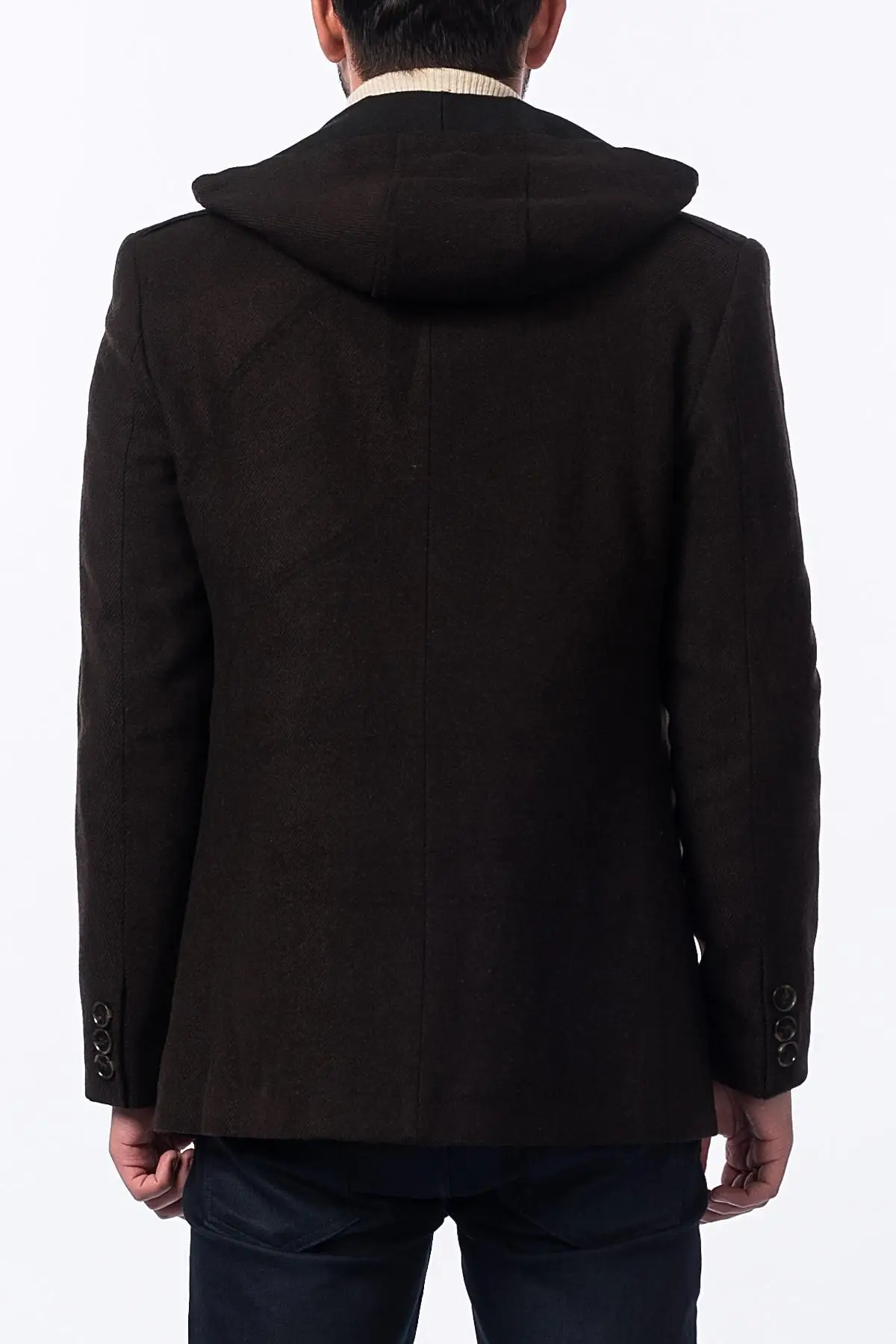 Мужская кофейная Coat-1030001K7502 с узором Dewberry