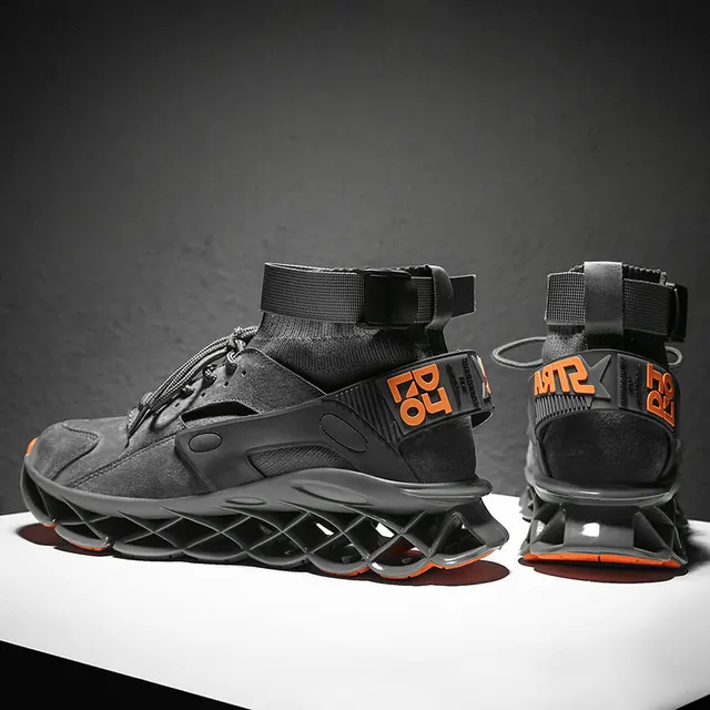 US $21.27 New High Top Blade Series Sports Shoes Cushioning Running Shoes for Men Wearable Sole Professional 