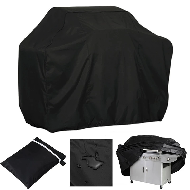 Outdoor Garden Barbecue Cover Black Waterproof Barbecue Cover Heavy