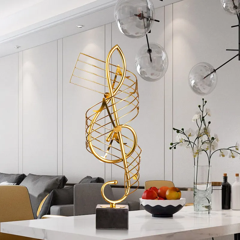 European Luxury Golden Music Notes Sculpture Decoration 5 European Luxury Golden Music Notes Sculpture Decoration 5