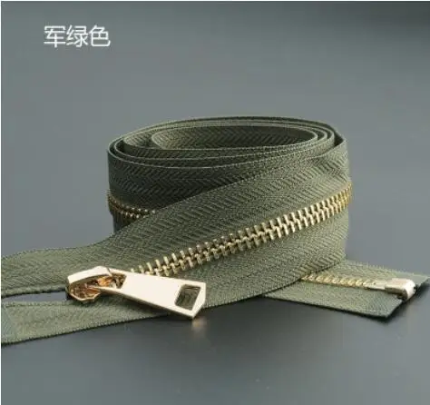 green 2 1 шт. Lightgold Open-end металлическая молния для шитья куртки молнии для пальто Cremalleras пуховое пальто молнии DIY аксессуары для одежды A3-6 - Цвет: green 2