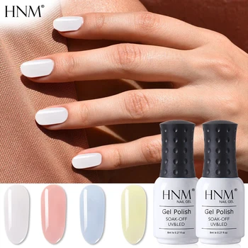 

HNM Crystal Jelly Color Gel Nail Polish UV LED Soak Off Manicure Salon 8ML Semi Permanent Enamel Varnish Lacquer