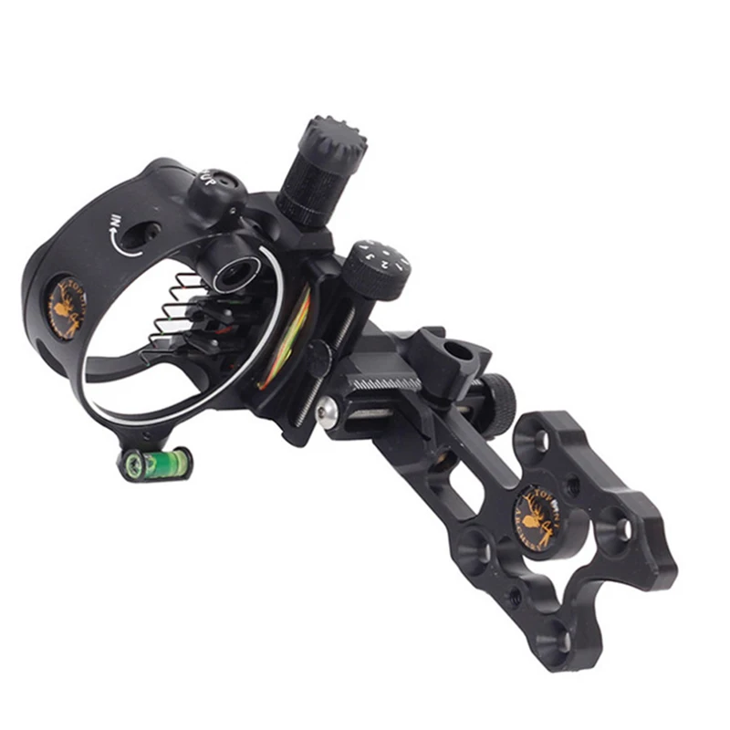 

Archery Compound Recurve Bow Sight Peep Micro Adjustable 0.019 Optical Fiber