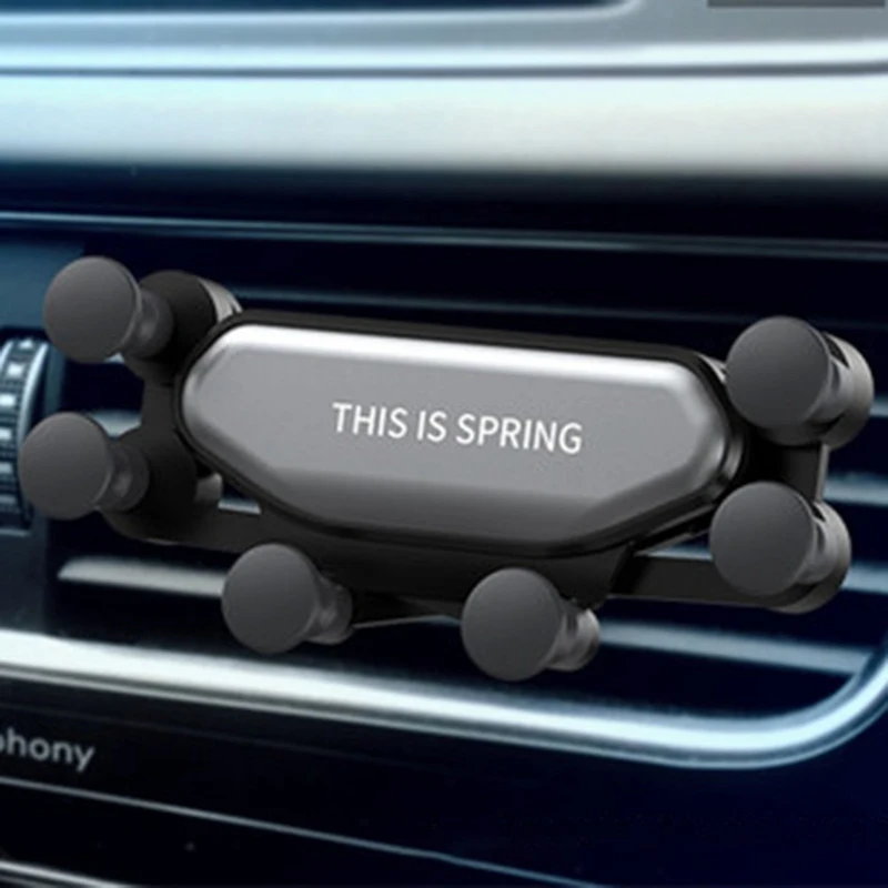 

Creative New Air Outlet Snap-on Car Phone Bracket One Bracket Second Generation Six Point Gravity Mobile Phone Navigation Stand