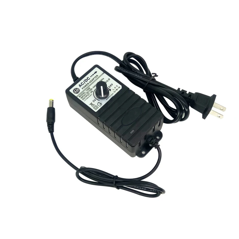 

Multi-Function Adjustable Power Adapter 3V-24V2a 16.8V 8.4V4.2v7.5v13.8v Adjustable Adapter For Speed Controller Fan