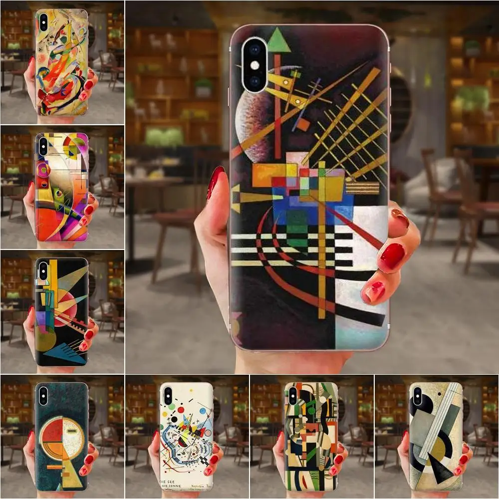Мягкий ТПУ чехол для телефона Василий Кандинский Xiaomi Redmi Mi 4 7A 9T K20 CC9 CC9e Note 7 8 9 Y3 SE Pro