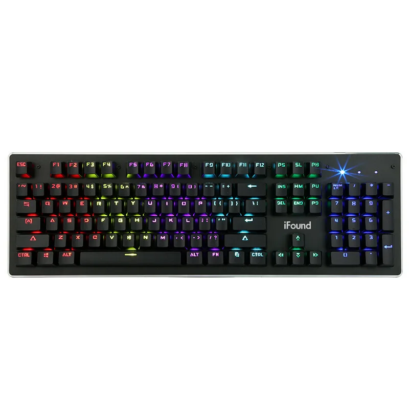 

Founder Speed 6 Mechanical Keyboard Keyclick Metal Panel Suspension Cable Internet Cafes E-Sports Game 104-Key