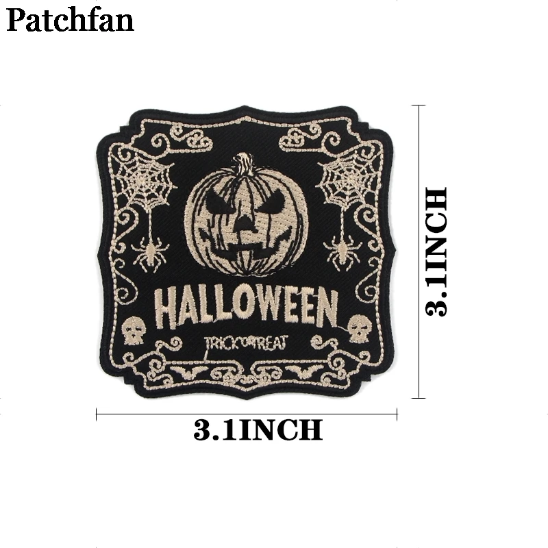 20 шт./партия, патчфан Haloween, утюжок на заплатках для одежды, вышитые аксессуары для лоскутного шитья, мультфильм, аниме, индивидуальные нашивки A2273