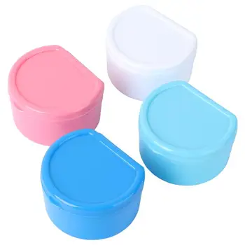 

4pcs Denture Box Durable Denture Container Holder Cleaning Case