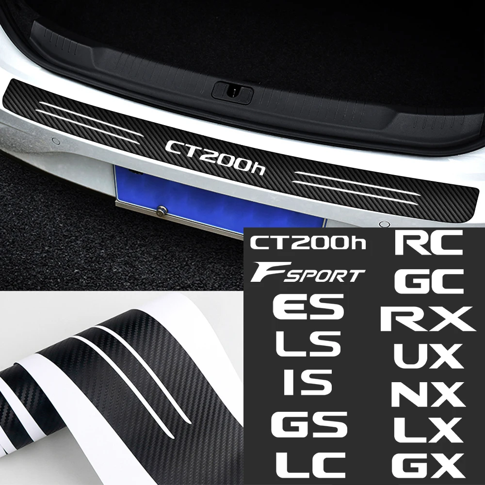 車のスタイリング3d炭素繊維リアバンパートランクバッジステッカーレクサスレクサスrx 300 330は250 Gx Ux 0 Nx Lx Ls Gs Es Ct0h Car Stickers Aliexpress