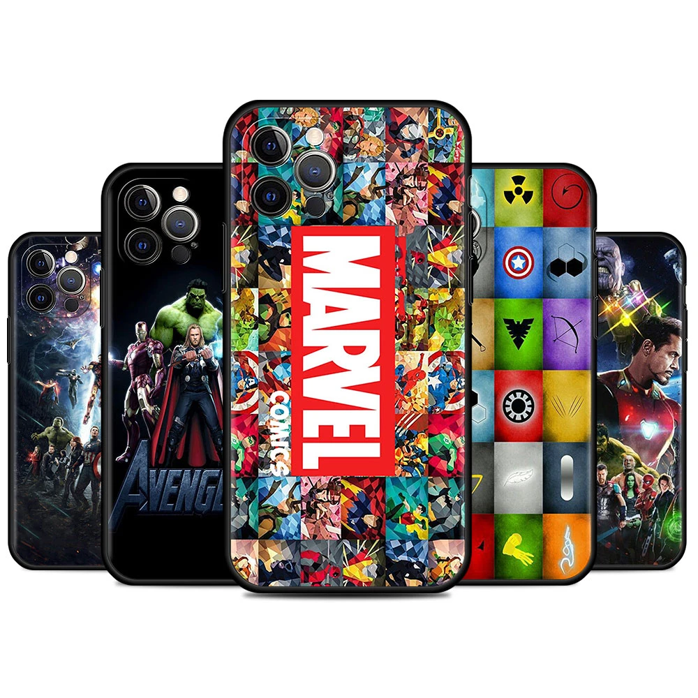 apple iphone 13 pro max case Case for iPhone 11 12 13 Pro Max SE 7 8 12 Mini XR X XS MAX Plus 6 6S Phone Cover Marvel Avengers Super Heroes iphone 13 pro max leather case