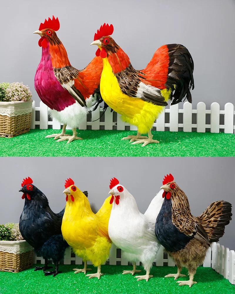 

Simulated Animal Chicken Hen Crafts Cock Model Toy Decoration Photography Stage Props Chicken Non-Unisex Chicken
