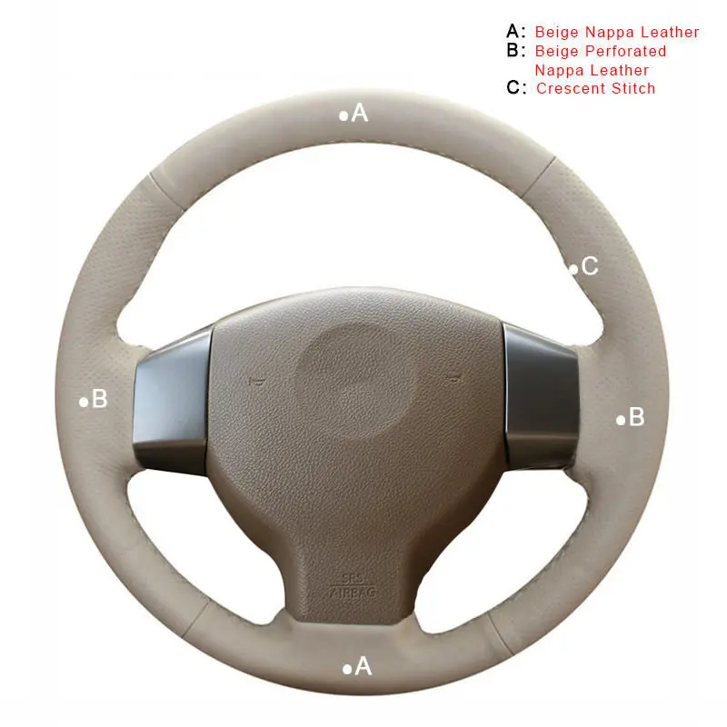 Top Layer Leather Авто оплетка на руле Крышка для старого Nissan Tiida 2004-2010 Sylphy 2006-2011 Versa 2007-2011 Versa Note Автомобильная оплетка - Название цвета: Top Layer Leather