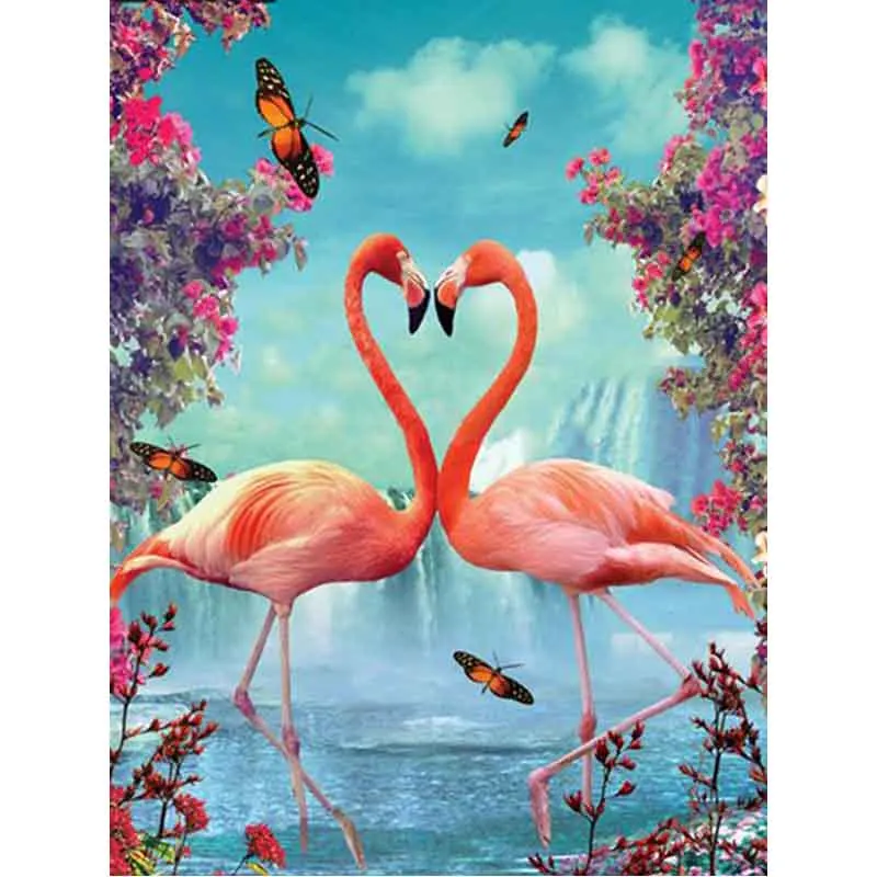 

Full Round Diamond 5D DIY Diamond Painting Flamingo Embroidery Cross StitchDecor Kit Home Picture Of Rhinestone Art Handmade