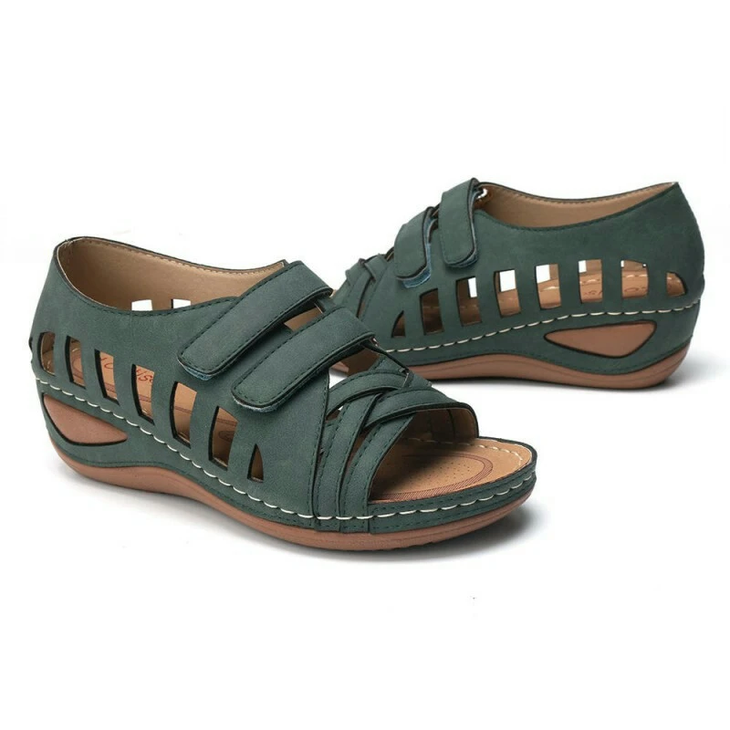 velcro wedge sandals