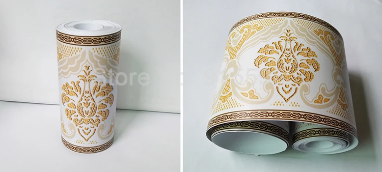3D цветочные обои границы DIY самоклеющиеся водонепроницаемые стены границы гостиная кухня ванная комната украшения дома настенные наклейки