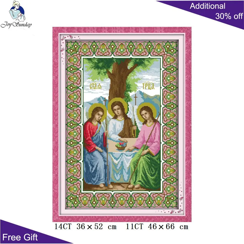 Joy Sunday religion рукоделие R291(1)(2)(3) R417(4) 14CT11CT Счетный и штампованный домашний декор религия вера наборы для вышивки крестом