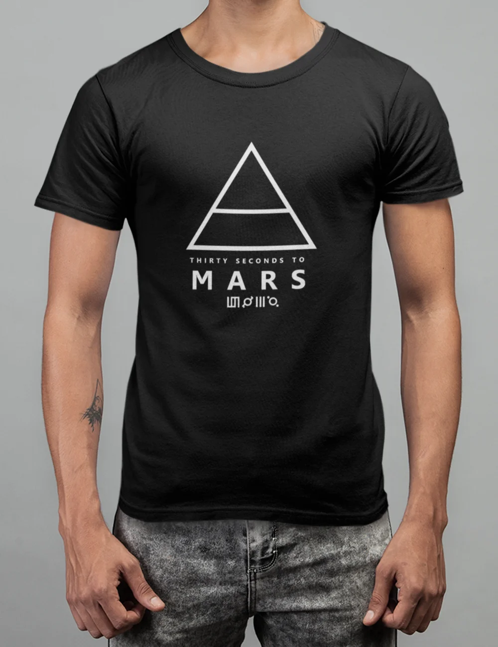 Новинка 30 секунд до Марса 30STM Логотип Черная Мужская Футболка размер S 5XL | одежда