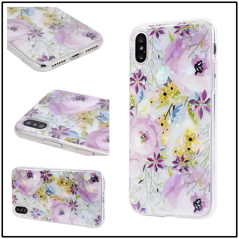 组合图Floral case for iPhone XS (9)