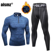 Aismz новое зимнее термобелье для мужчин кальсоны набор эластичные дышащие женские повседневные плюс бархатные сохраняющие тепло Camisa Termica