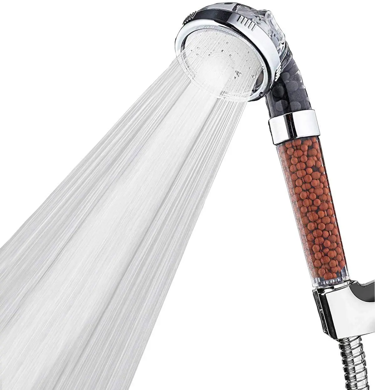Baño cabeza de ducha 3 modos ajustable de ducha de chorro de la cabeza de ducha de alta presión de agua de baño ducha de filtro SPA boquilla Baño cabeza de ducha 3 modos ajustable de ducha Baño cabeza de ducha 3 modos