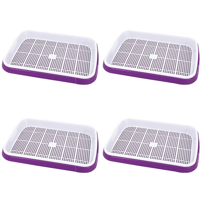 

4 Pcs Double-Layer Seed Germination Seedling Tray Hydroponic Basket Flower Plant Sprouting Tray Box