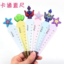 Kawaii estrela régua multifuncional régua transparente desenho régua crianças estudante escritório escola papelaria presente