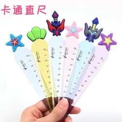 Kawaii – règle de dessin transparente multifonctionnelle en forme d'étoile, pour enfants étudiants, papeterie scolaire et de bureau, cadeau 