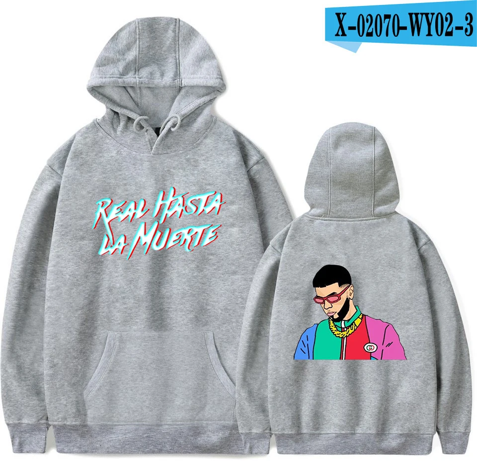 Anuel AA Стиль Знаменитостей Толстовка для мужчин и женщин - Цвет: c